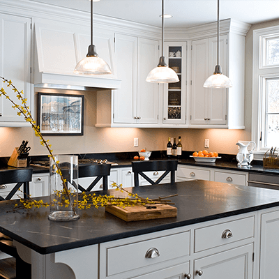countryside kitchen addition with soapstone countertops